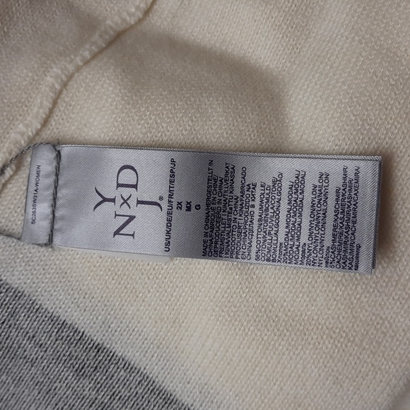 NWT, NYDJ Plus Size Color Block Blanket Sweater Cardigan - Picture 14 of 15